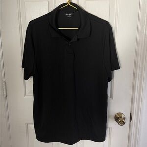 Old Navy Men’s  Go-Dry Classic Black Polo, Office,Casual,Active Wear